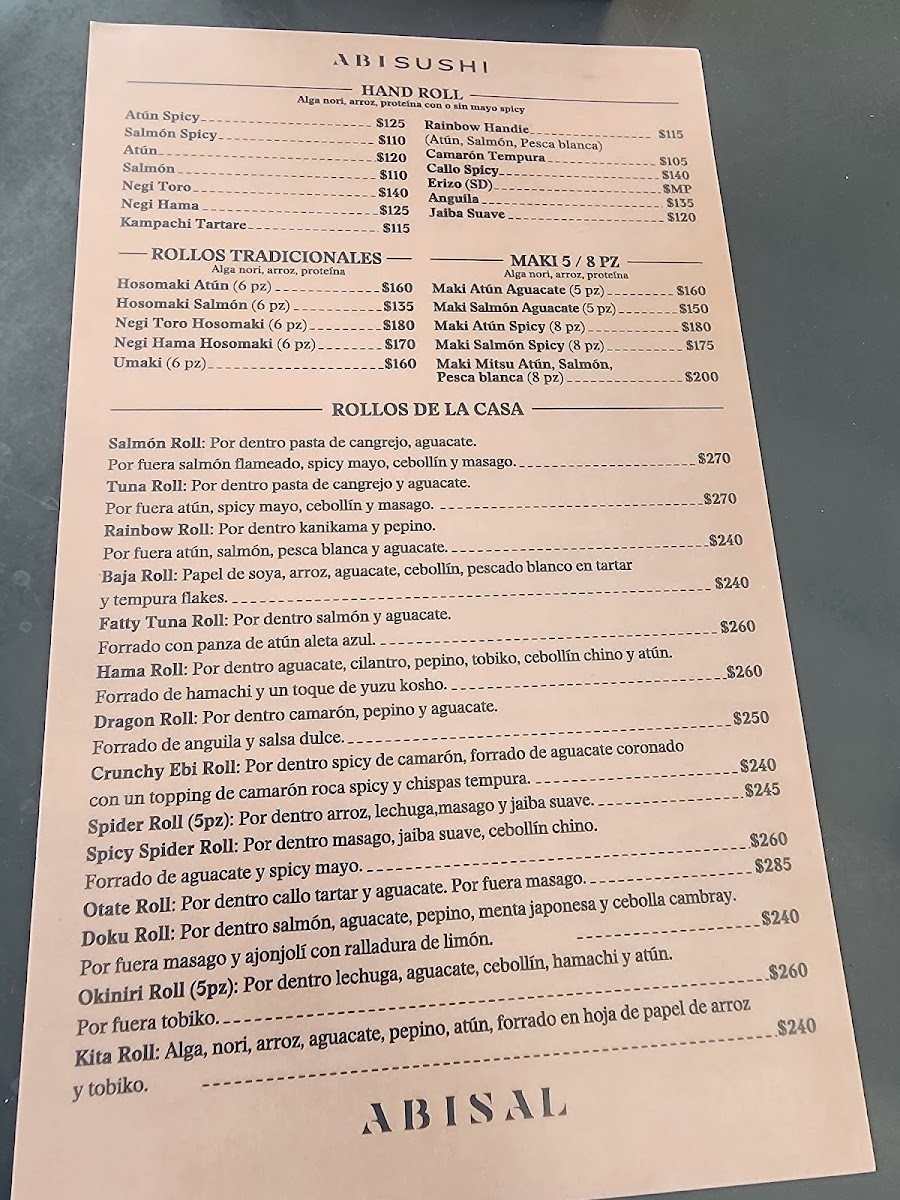 Abisal Seafoods Menu - Image 2